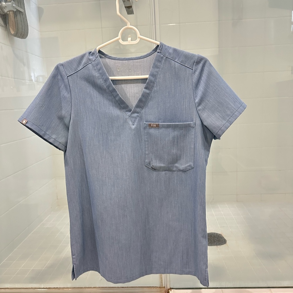 Figs Light blue Denim top